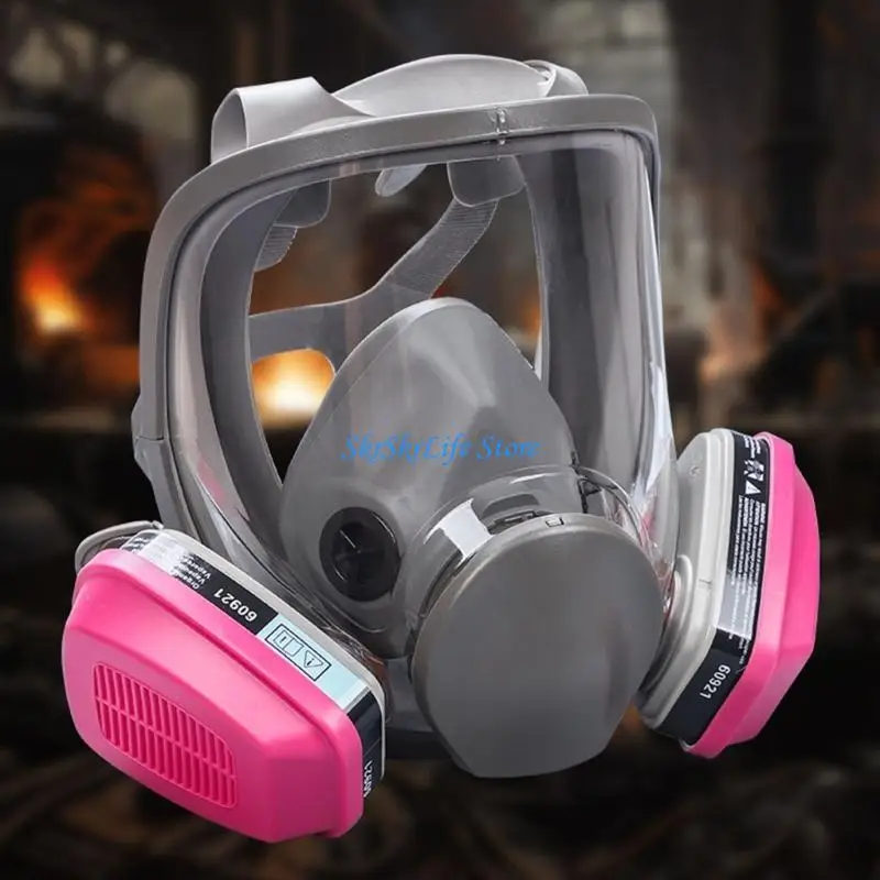 E65E Protective Face Mask With Filter System Reusable Respirator Mask Welding Woodworking Work Protections
