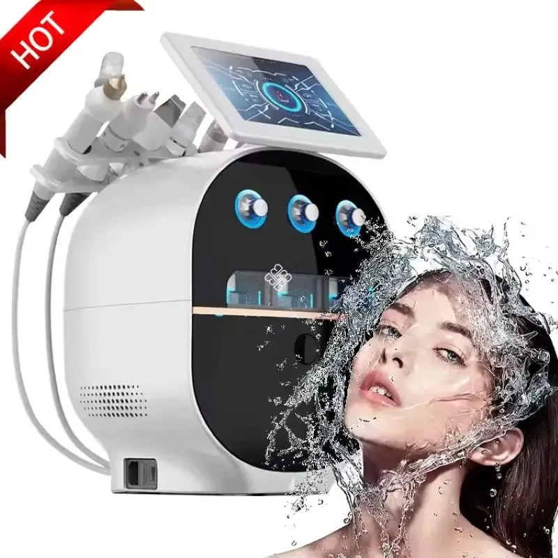 

Most Popular Portable 6 in 1 Facial Cleansing Aqua Peeling Skin Tightening Blackhead Remover Face Lift Anti-Wrinkle Equipment