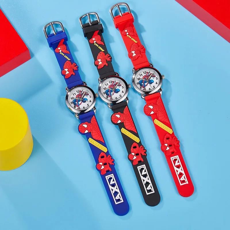 ساعة ديزني مارفل سبايدر مان كارتونية للأطفال للمدرسة الابتدائية والأولاد كوارتز مقاومة للماء #2