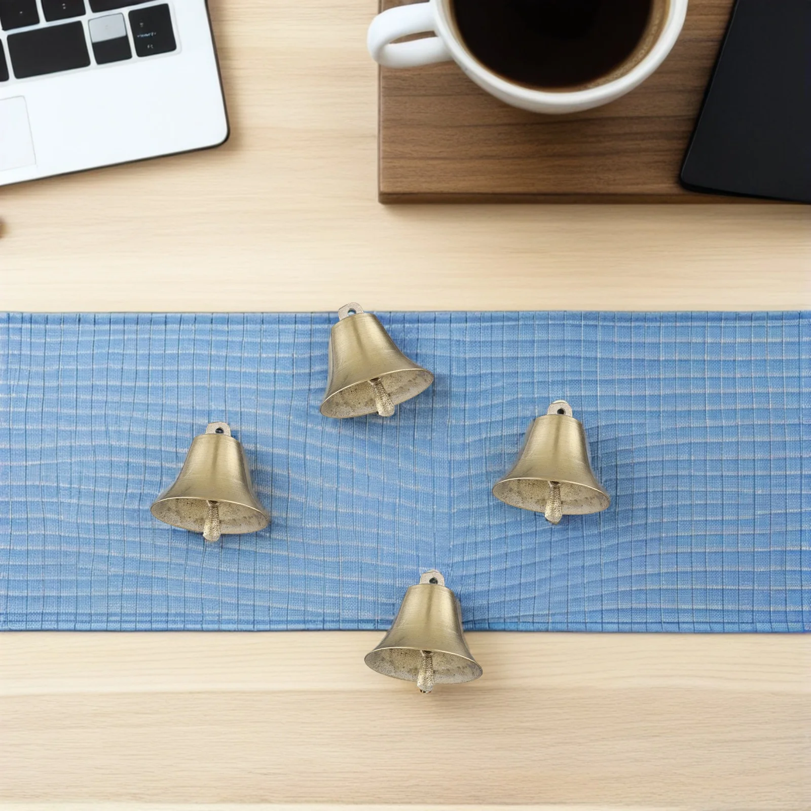 4 قطعة مزرعة بصوت عال النحاس رعي أجراس الأغنام البقرة الحصان صغيرة خفيفة الوزن خمر مكافحة سرقة جرس معلق أجراس البقرة والأغنام