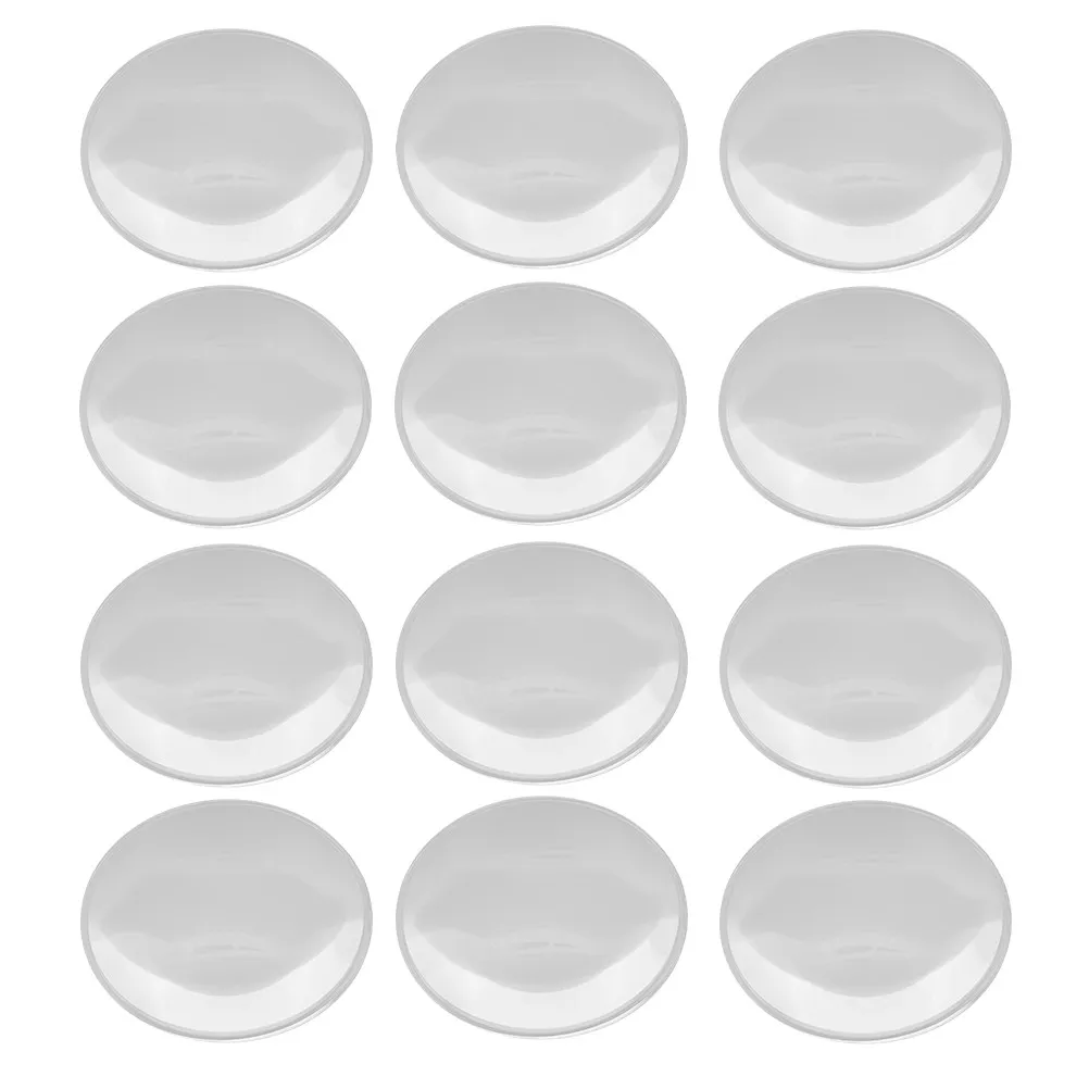 

12Pcs Optical Glass Double Convex Lens 42Mm Magnifying Lens Acrylic Physics Teaching Jewelry Inspection Reading Crafts