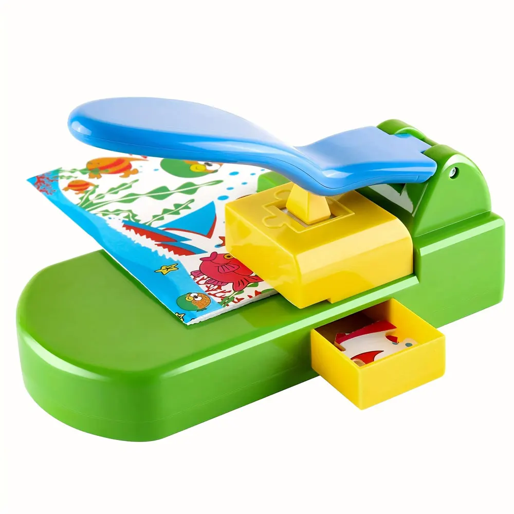 Green Puzzle Maker, 1 Piece Puzzle Maker with 10 Pieces Foam, Crafts Making Puzzle Scrapbooking - Puzzle Mini Tool