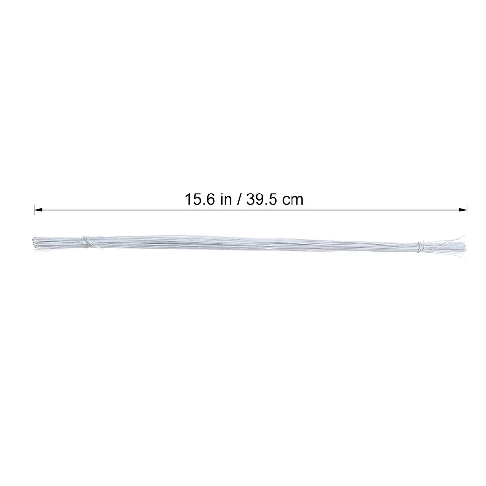 

200Pcs Craft Flower Wire Iron Floral Stems 40cm Paper Coated Flexible Strong for Handmade Wreath Bouquet Floral Crown