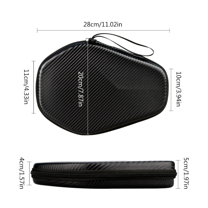 Hexagonal Table Tennis Racket Case Pingpong Paddle Storage Bag Portable Container Bag Waterproof Zipper Handbag Durable