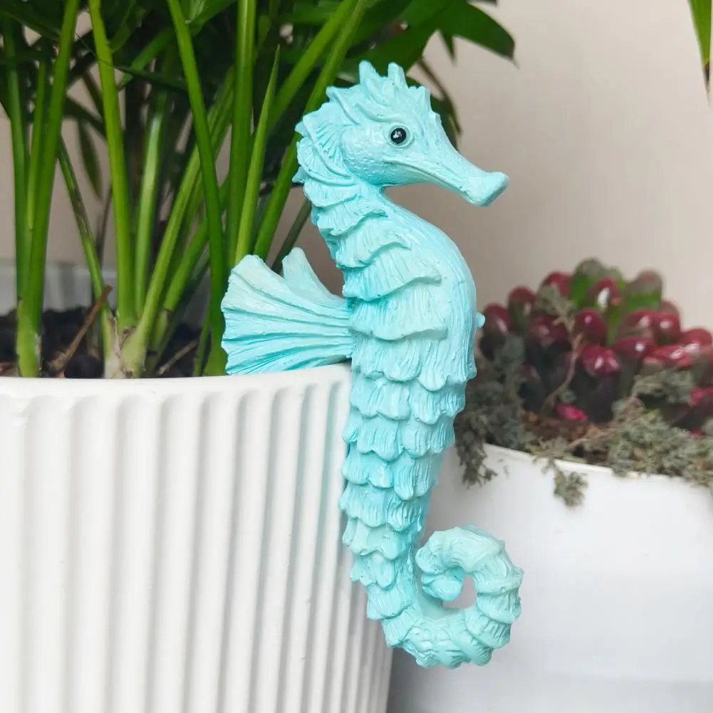 Seahorse Garden Decoration Hanging Seahorse Statue Seahorse Figurine Plant Pot Hanger Resin Statue for Flower Pots for Garden