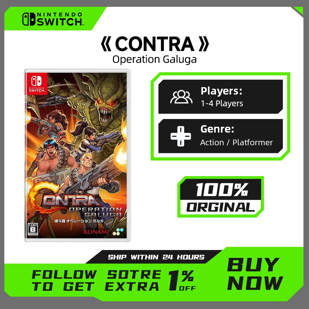 Contra Operation Galuga - Nintendo Switch Game Deals 100% Official