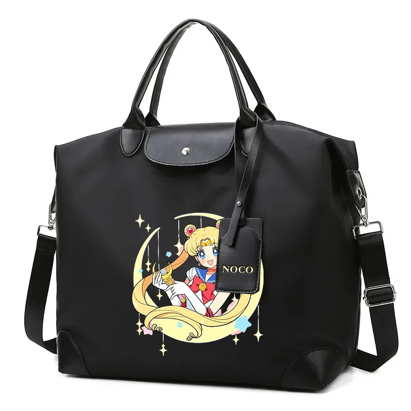 Sailor Moon Tote Bag Women Travel Outdoor Portable Shoulder Strap Bags Designer Ladies Storage Handbag Waterproof Carry on Bag