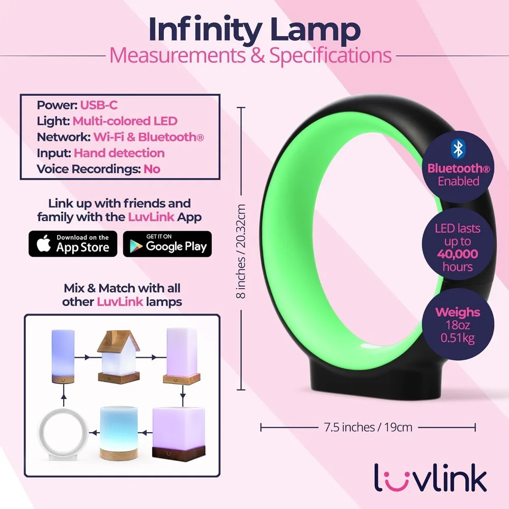 مجموعة مصابيح بلوتوث فريندشيب مكونة من ثلاثة حائزة على الجائزة، سهلة الإعداد، باللون الأسود للاتصالات العميقة