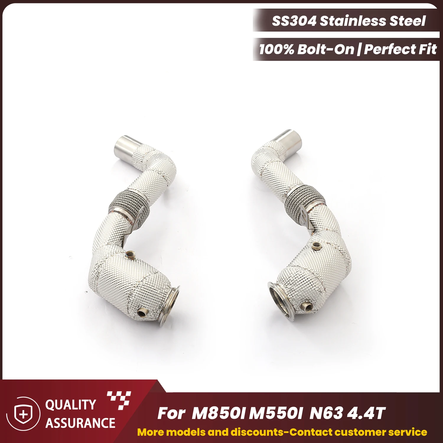 

ECCF водосточная труба из нержавеющей стали с теплозащитным экраном для BMW M850i M550i N63 4,4T, экстремальный агрессивный звук, высокая производительность, обновление