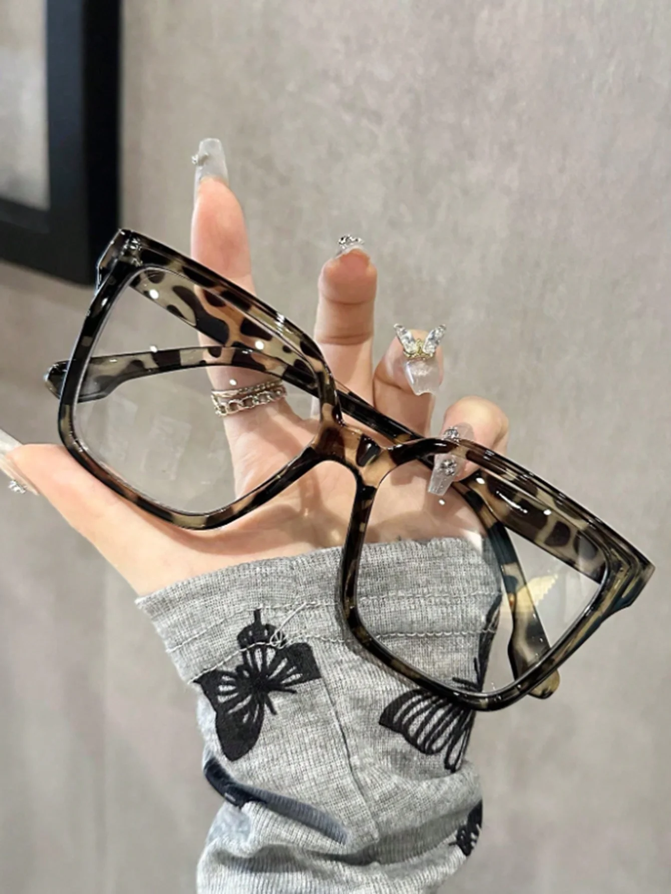 1Pc/2Pcs/3Pcs/4Pcs Elegant, Simple and Stylish Geometric Glasses with Transparent Lenses, Suitable for Daily Office Reading image 6