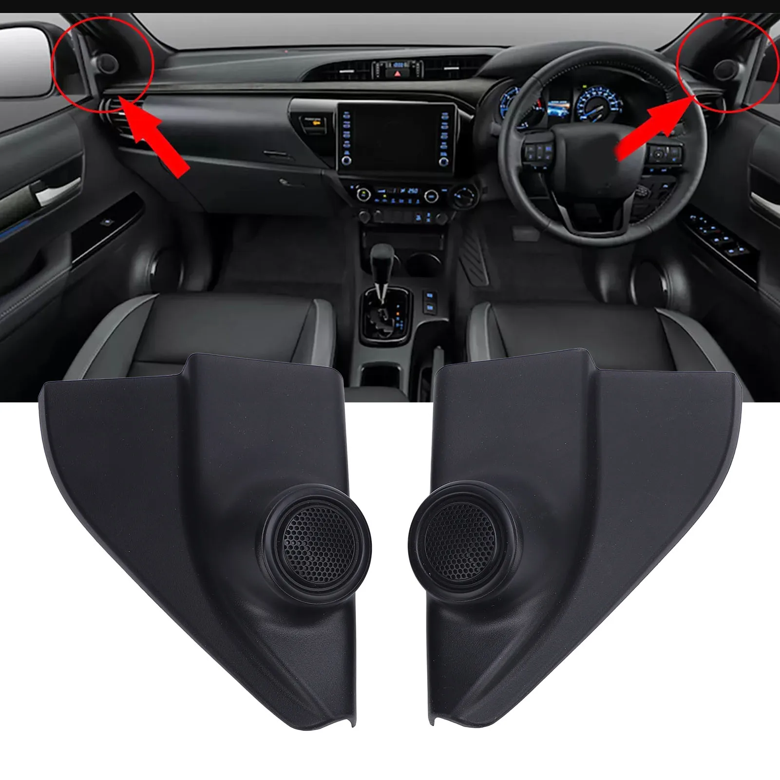 Car Door Tweeter Speaker Cover Trim Stylish Look Easy Installation Door Tweeter Cover Trim Plastic Left Right for Vehicle