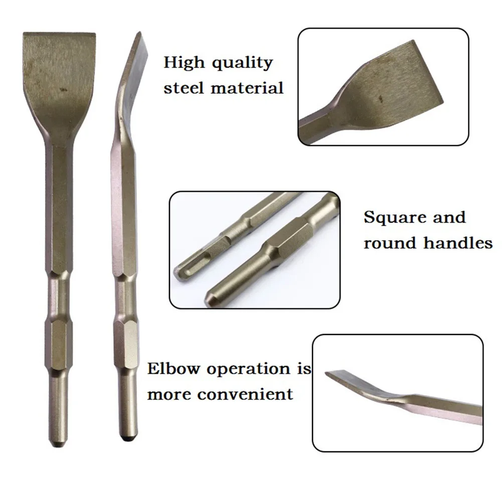 1 قطعة إزميل بت مربع/مقبض دائري عرقوب الكربون الصلب نقطة الأخدود غوج شقة إزميل مثقاب الخشب ل آلة صنع الطوب الخرساني جدار الحفر