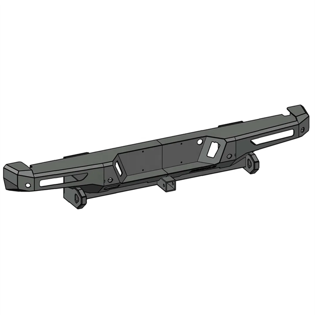 Car Rear Bumper, for Ford F150 Raptor Pickup, 4x4 Heavy Duty Steel Bull Bar, with Tow Hitch Receiver, Desert Off-Road Armor