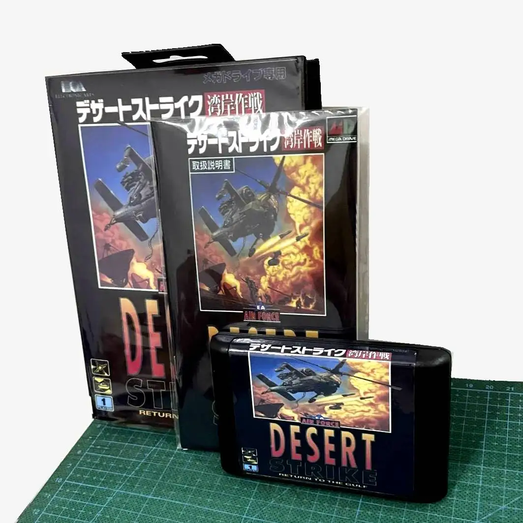 

New Arrival Desert Strike Return to the Gulf With Box And Manual 16bit MD Game Card For Sega Mega Drive For Genesis
