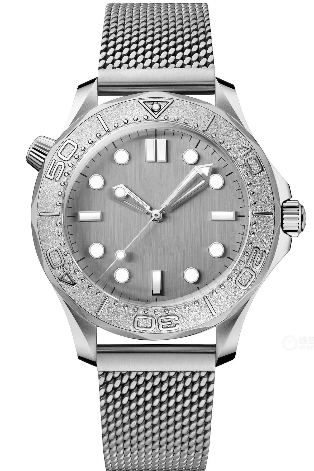 ساعة ميكانيكية أوتوماتيكية فاخرة للرجال 904L من الفولاذ المقاوم للصدأ باللون الذهبي والأخضر والسيراميك وحزام مطاطي من الياقوت حسب الطلب