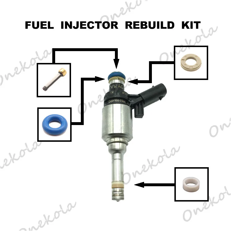 

Комплект для ремонта топливного инжектора, фильтры, прокладки, кольца, втулки 06H906036G для VW GTI AUDI A4 A5 Q5 2,0 T 0261500076 06H906036AB
