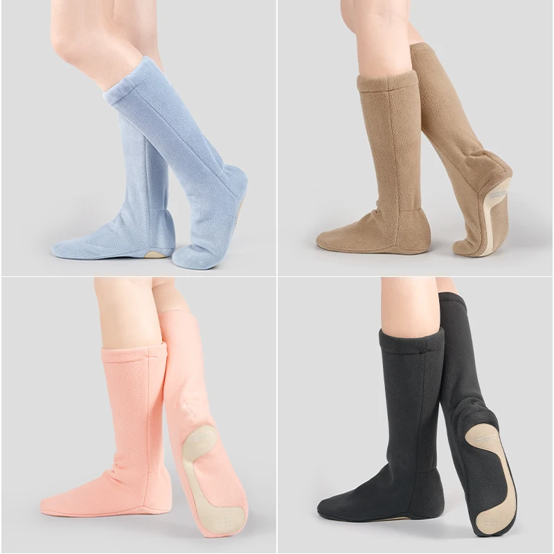 Warme Tanz stiefel für Frauen Mädchen Winter Aufwärmen Fleece Stiefel verdickt Ballett Tanz schuhe Erwachsene weiche Sohlen Tanz schuhe