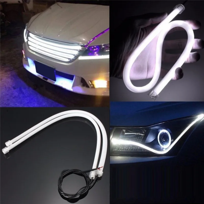 30CM DRL Flexible LED Tube Strip Daytime Running Strip Scan Lighting Decoration Auto Car Parking Lamps