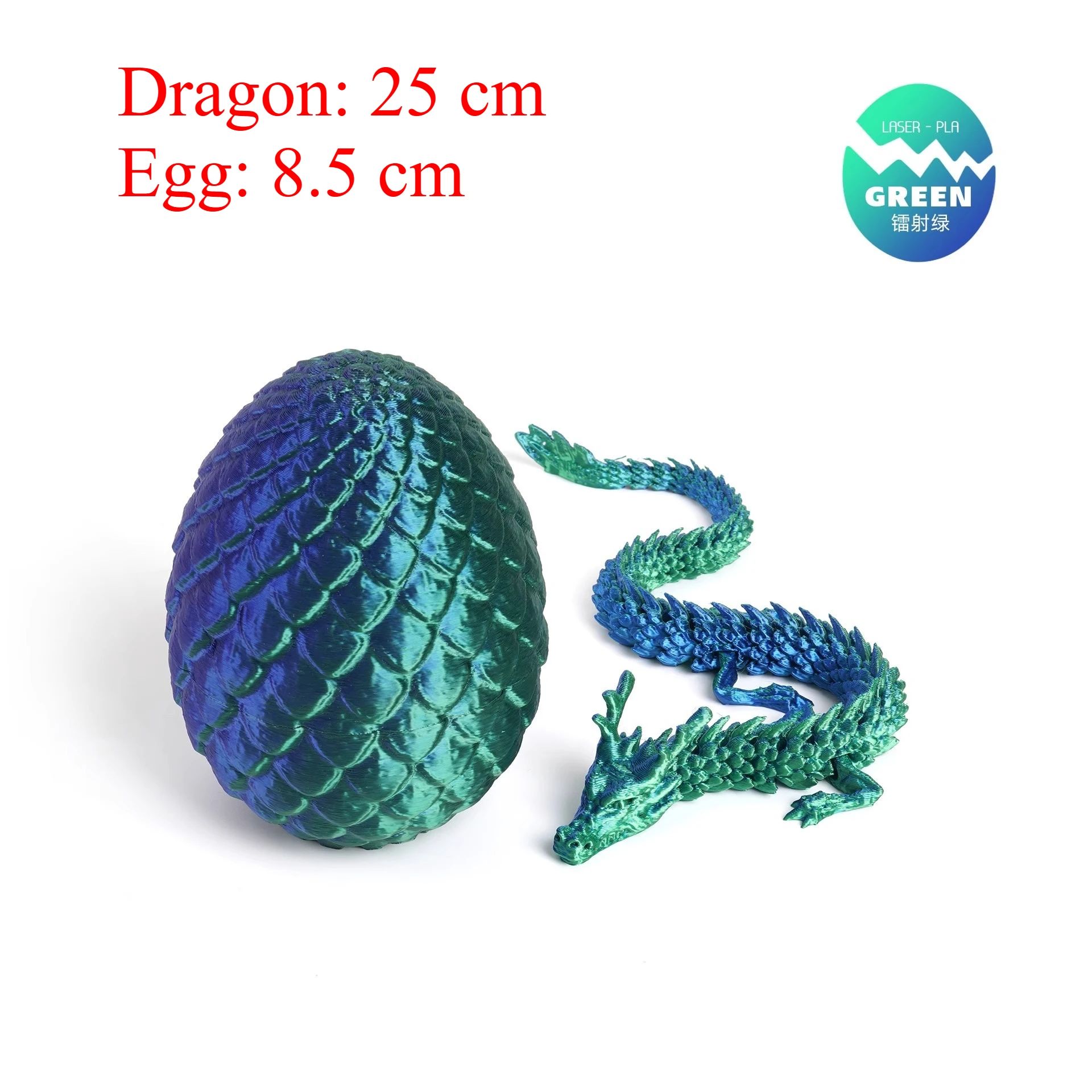 3D-Gedrucktes 30cm Drachenei mit Beweglichem Drachenmodell Wohndekor-Artikel Raumdekoration Skulpturen Figuren Schreibtisch-Ornament