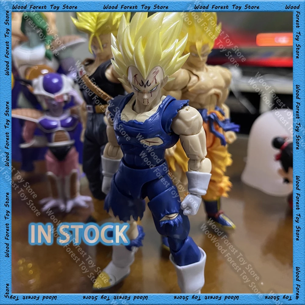 В наличии Black Hole Toys & TK SSJ Majin Vegeta Dragon Ball SHF Super Saiyan Full Powe Коллекция фигурок Модель игрушки в подарок