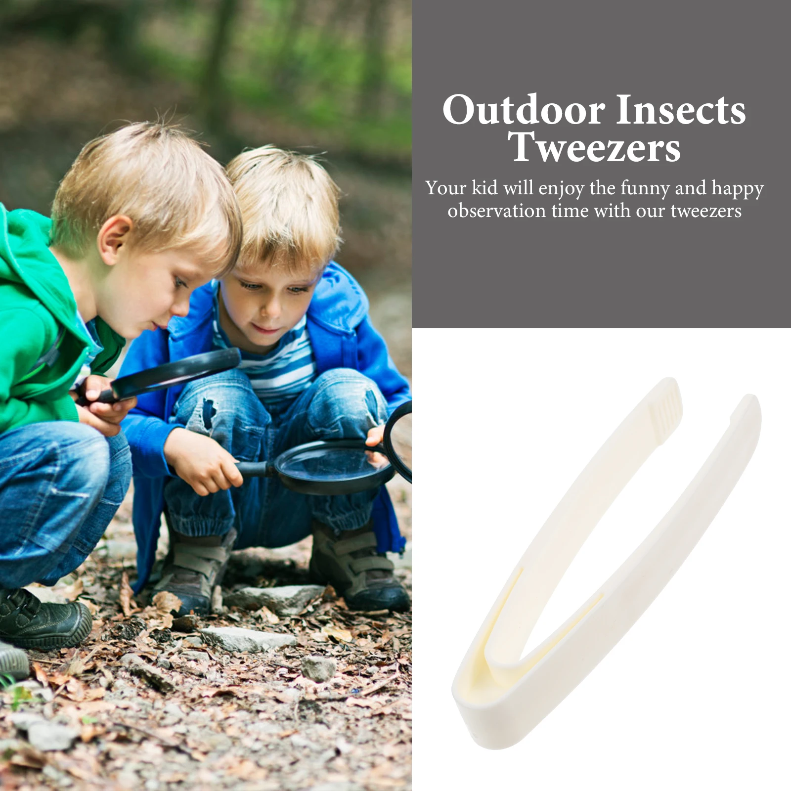 Pinzas de Motor fino con Clip para insectos, 10 Uds., para niños, experimentos naturales al aire libre