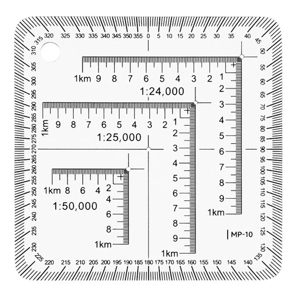 Acrylic Surveying Tool Construction Protractor Construction Engineering Tool Easy To Operate Acrylic Coordinate Ruler