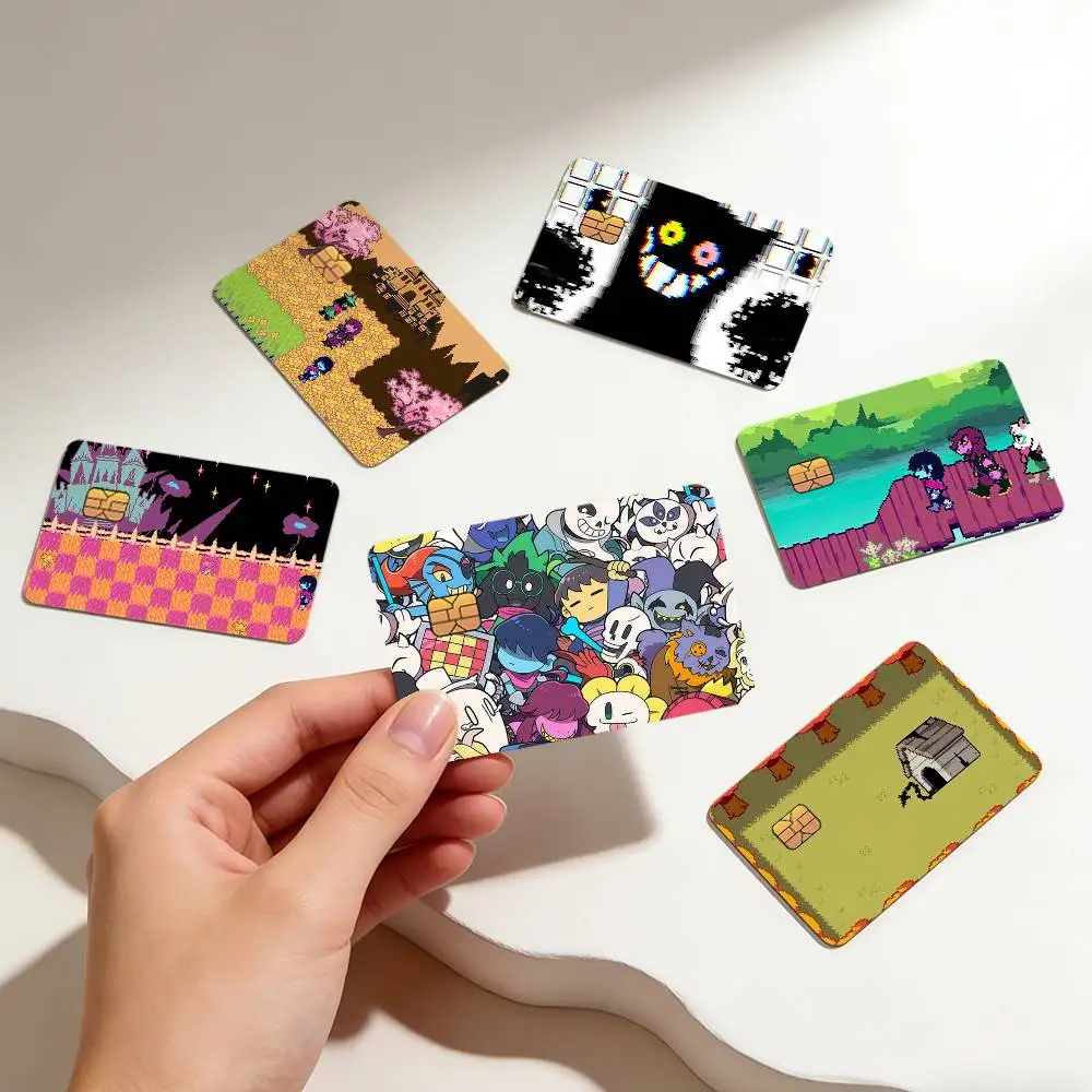 Game Pixel Art Fun D-Deltarune 5 Decor Exquisite Card Sticker For Debit Credit Bank Cards Skin Cover Gift Student