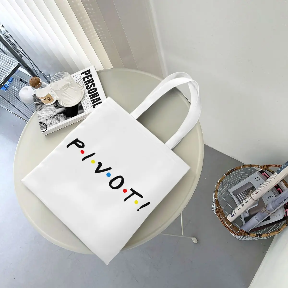 الأصدقاء محور قماش حقيبة يد ريونيون 2021 مونيكا روس أكياس البقالة أكياس التسوق سعة كبيرة للنساء