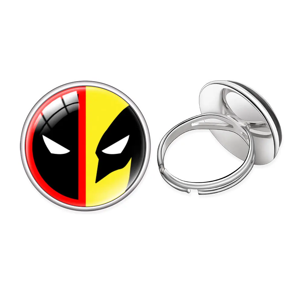 Deadpool & Wolverine Rings Kids New Marvels Action Figures Open Ring Boys Fashion Jewelry Children Cosplay Classic Toys Gifts