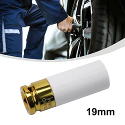 1pcs 17/19/21mm Hex Sockets Colorful Sleeve Tire Protection Sleeve Wall-Deep Impact Nut Socket Alloy Wheel Pneumatic Wrench Tire