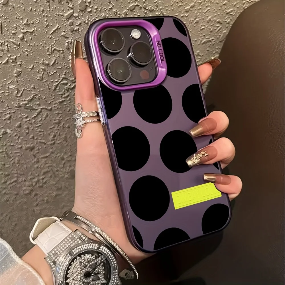 Funda de teléfono con patrón creativo de lunares a la moda adecuada para iPhone17 16 15 14 13 12 11Pro Max, X, XR, XS cubierta trasera anticaída