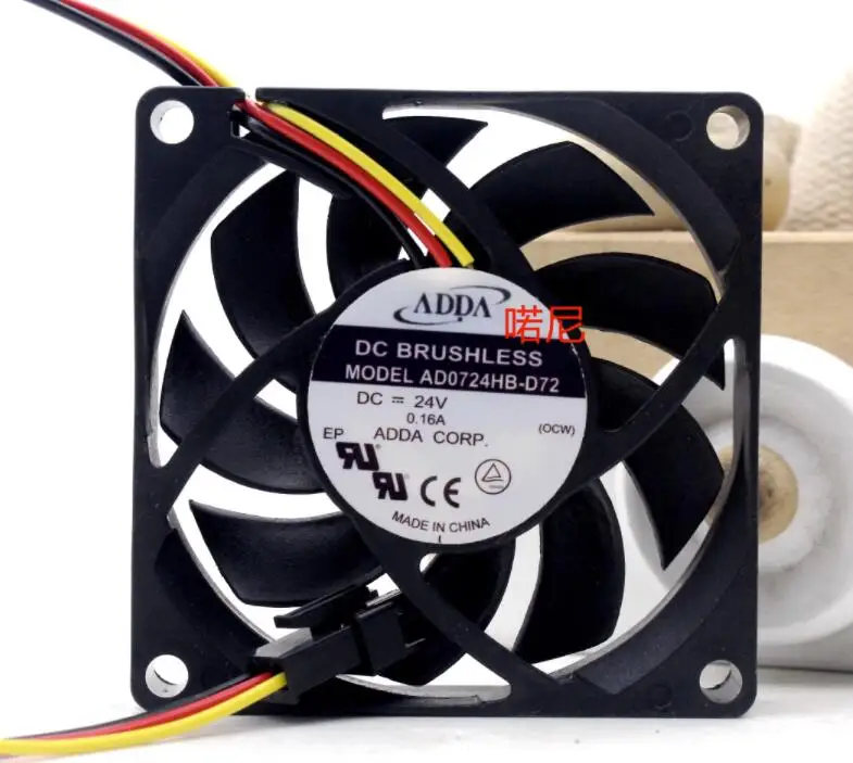 

ADDA AD0724HB-D72 DC 24V 0.16A 56x56x10mm 3-Wire Server Cooling Fan