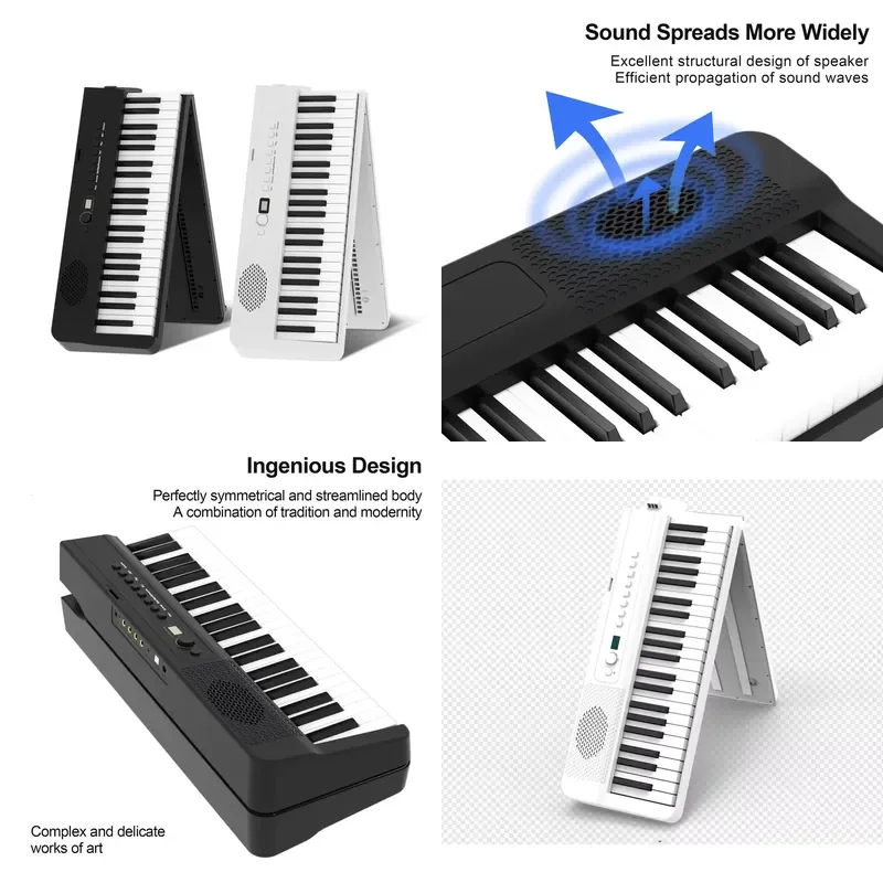Portable Digital Piano Electronic Musical Instrument for Teens with Dual Speakers Perfect Gift