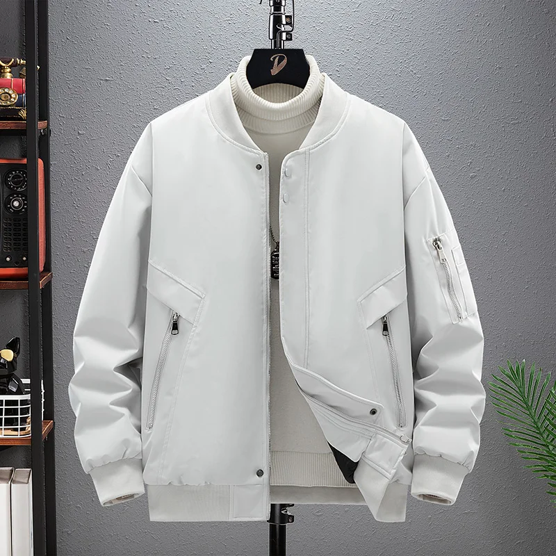 

Winter Men's Fashionable and Cool Warm Cotton Clothing, Outdoor Cycling Sports Windproof Breathable Thick Cotton Baseball Jacket