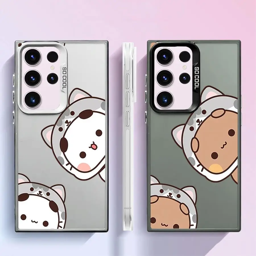 Capa de telefone para samsung galaxy s21 s25 s20 fe s22 ultra s24 fe s23 nota 20 ultra s25plus s24ultra dos desenhos animados bonito bubu