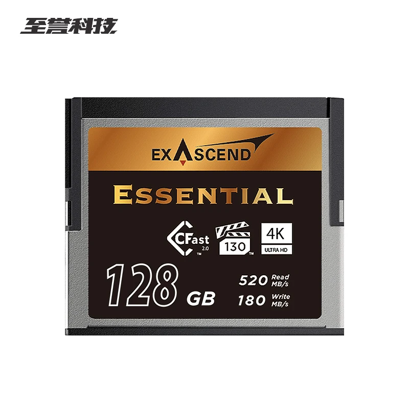 Original Exascend Essential Series CFast 2.0 128GB 256GB VPG 130 Memory Card 512GB 1TB Read 520MB/s CFast Type I For 4K Camera