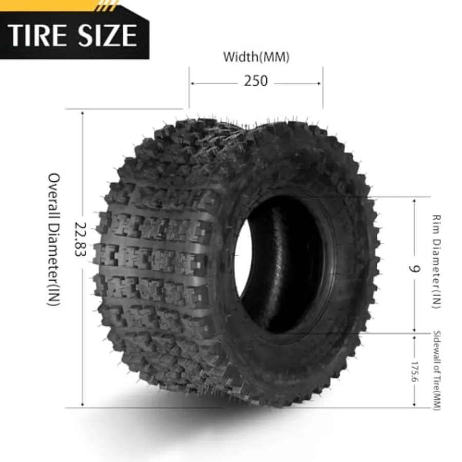 20x109 ATV UTV スポーツタイヤ 20x10x9 オールテレーン チューブレスタイヤ リアタイヤ 4PR 耐荷重範囲B オフロード性能とヘビーデューティー用途向け