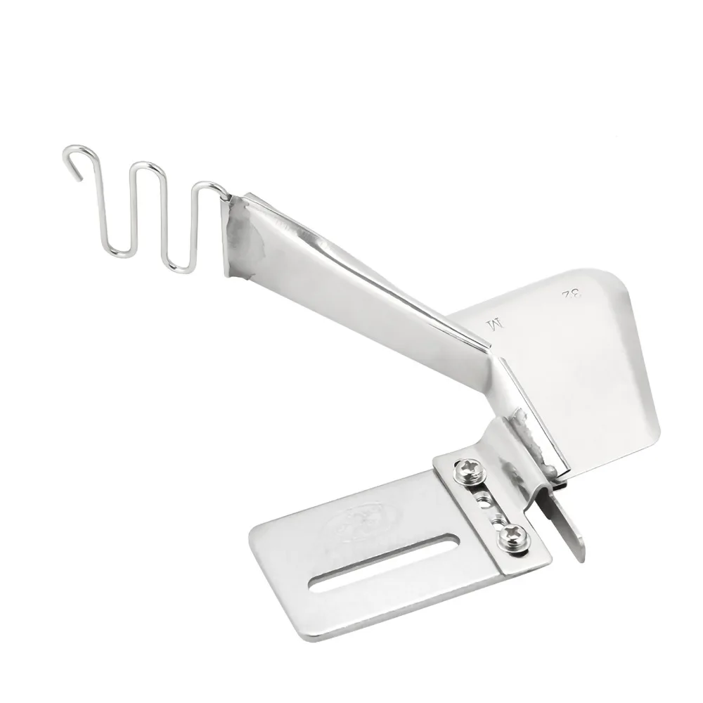 

Регулируемая двойная складная папка для оверлока, набор угловых смещения под прямым углом, насадка для переплета с чистой отделкой, кривая направляющая папка, насадка для Hemmer