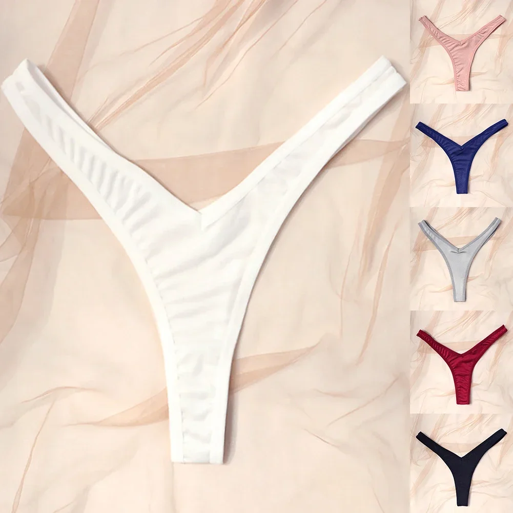 Frauen Sexy V Taille Sexy Sport Thongs G-string Atmungsaktive Höschen Niedrige Taille Unterwäsche Knicker T Hosen Elastische Bikini Unterhose – Detail 2