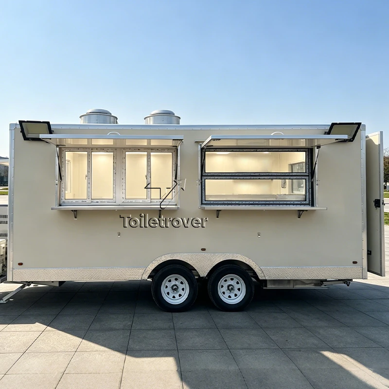 

Medium Commercial Food Trailer Hot Dog French Fries Mobile Cart Noodles Pasta Remorque Food Truck for Sale Spain Philippines