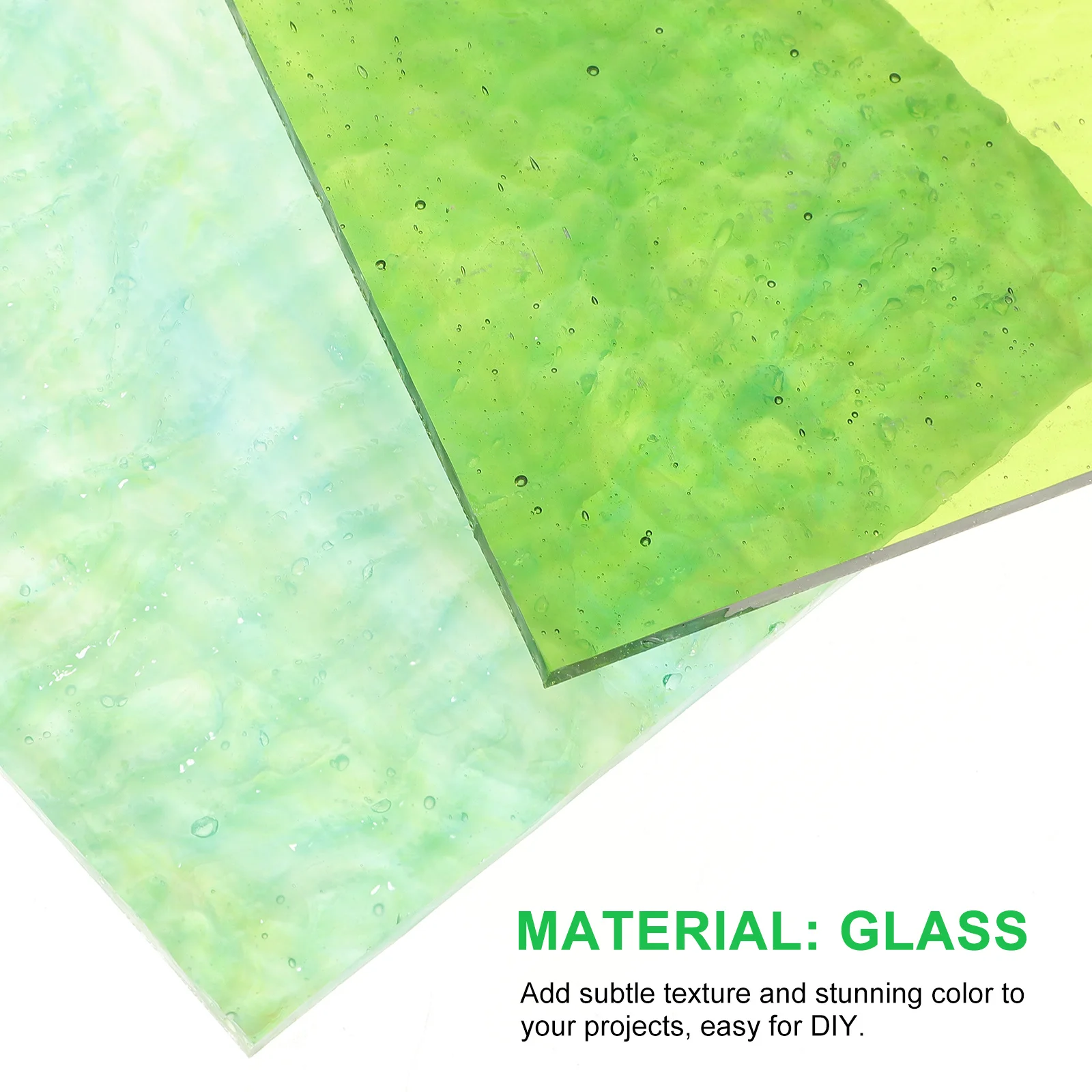 

4Pcs Mosaic Art Glass Sheets DIY Craft Supplies Cathedral Stained Glass Pieces Decorations Projects Materials DIY Pieces