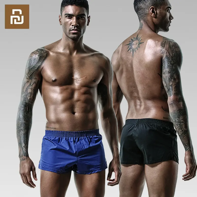 Youpin Mens Underwear Boxers Loose Shorts Men's Panties Cotton Male Classic Solid Arrow Pants Elastic Waistband Sleep Bottoms