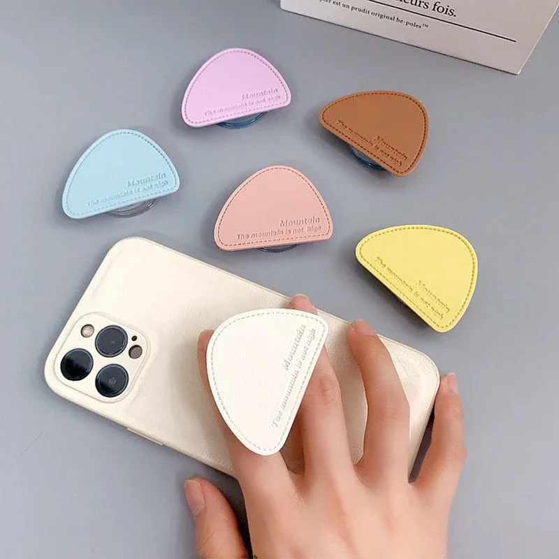Ins coreano bonito 3d couro dedo griptok alça tok suporte para iphone 15 14 7 suporte de telefone universal anel suporte