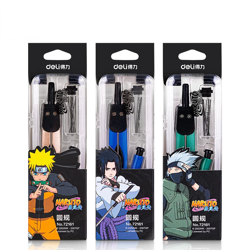 

Naruto Compass Anime School Stationery Office Drawing Maths Geometry Learning Tools Students Gift Prizes with 0.5mm Lead Refill