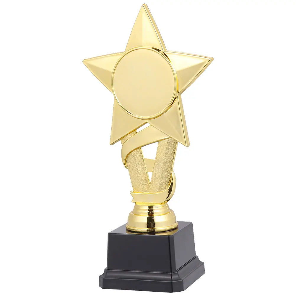 

2pcs Plastic for Kids 20CM Ribbon Star Mini Awards Children Trophy Sports Children Commemorative Souvenir Gift