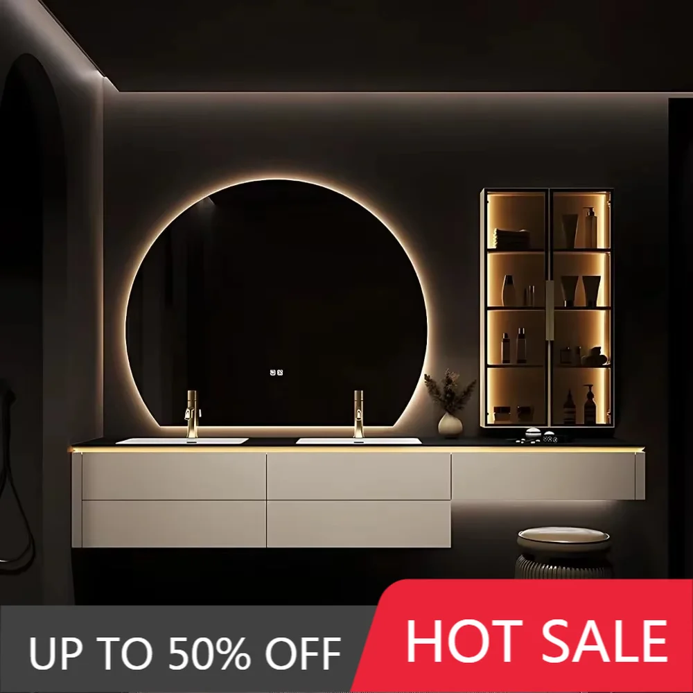 Bathroom Vanity With Sink Solid Wood Smart Home Improvement Furniture Fixture Bathroom Vanity Cabinet With Sink and Mirror 120cm