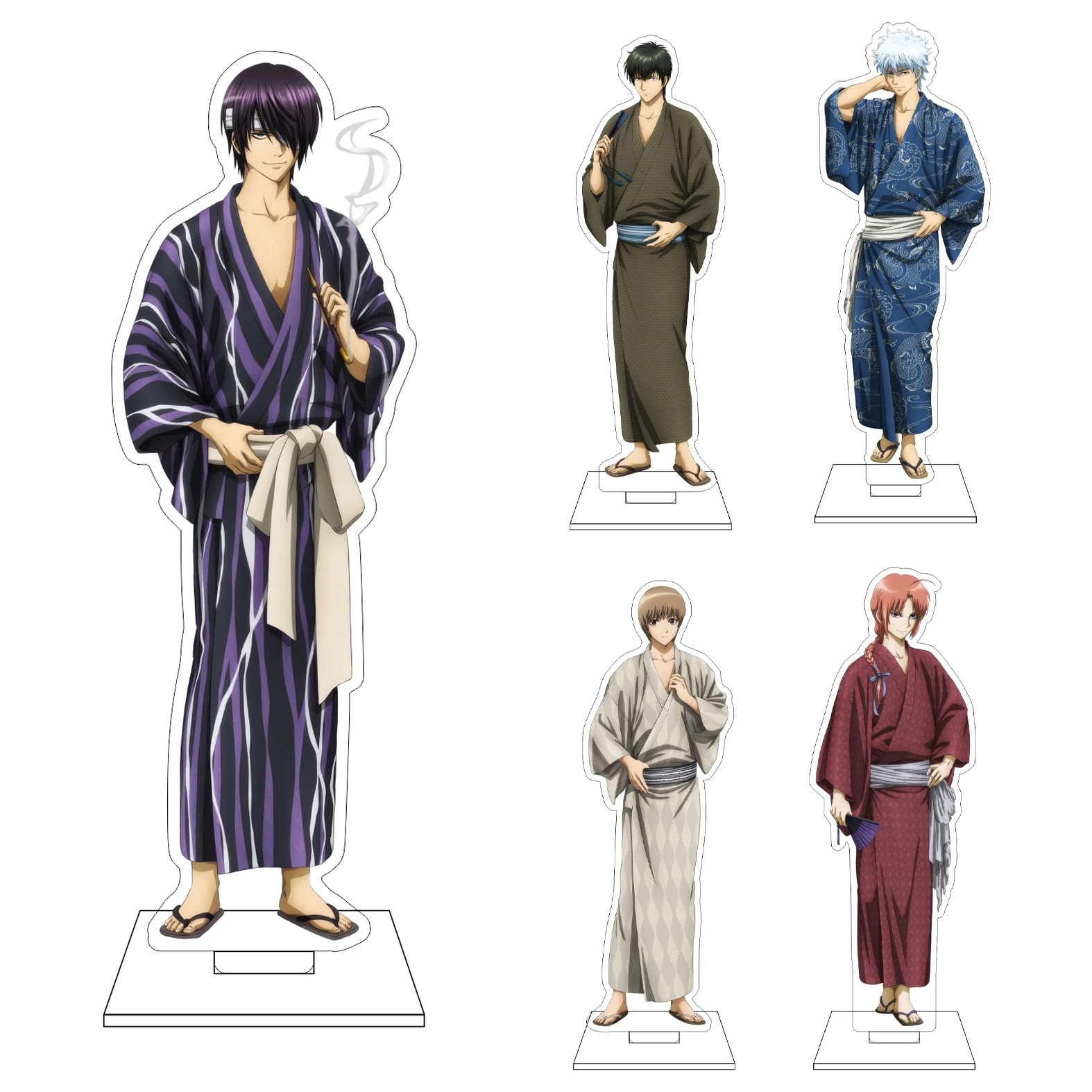 

16CM Anime GINTAMACosplay Acrylic Figure Stand Plate Shimura Tae Yoshida Shouyou Kagura Sakata Gintoki Ornaments Gifts