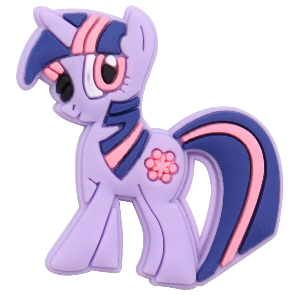 1-25 stücke entzückend mein kleines Pony Einhorn Miniso PVC Schuhe Charms Zubehör für Twilight Sparkle Girls beliebte Sandalen Clogs