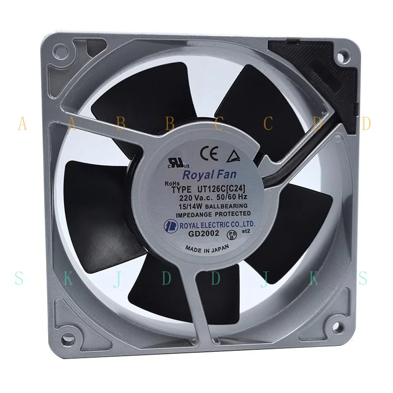 

M for 1 pcs Royal FAN UT126C [C24] 220V 15/14W 12038 all metal cooling fan