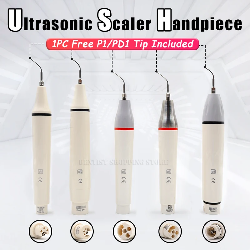 Ultrasonic Scaler Detachable Handpiece Dental Piezo Scaler Free Tip Compatible With SATELEC DT E WOODPECK EMS VRN Teeh Cleaning